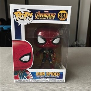 Funko Pop! Iron Spider Figure - Red and Gold